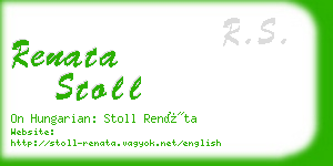 renata stoll business card